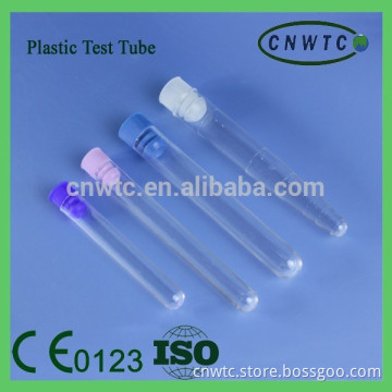 Plastic test tubes with cover (CE approved)